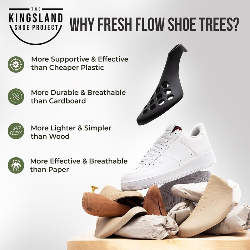 Fresh Flow Shoe Trees |Medium 10-Pack| Simple, Aerated Shoe Trees