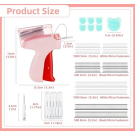 ilauke ilauke Stitchy Quick Clothing Fixer, Mini Stitch Machine Micro Stitch Gun for Clothes Quick Stitch Tag Tool Fixer for Clothes Mini Portable Stitch Gun Tagging Machine for Clothing