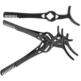 Baluue 3pcs Professional Eyelash Tweezers Lash Clamp Comb for Lash Extensions Stainless Steel