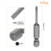 sourcing map 5pcs SL2.5 Magnetic Slotted Screwdriver Bits 2.5mm S2