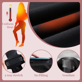 Happy.angel 2 Pack Maternity Fleece Lined Leggings Over The Belly, Womens Black Workout Yoga Pregnancy Pants with Pockets BlackNavy M