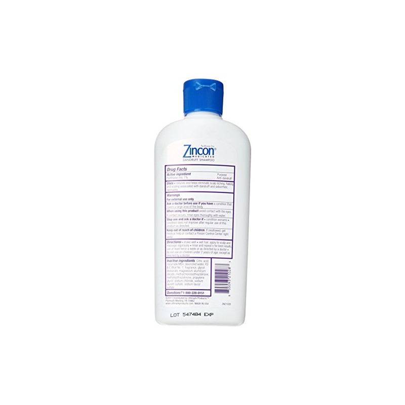 Pack of 3 Each ZINCON SHAMPOO 8OZ PT#5509321028