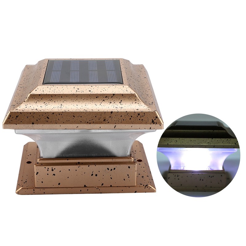 Solar Powered Garden Security Lamp Outdoor Waterproof Home Garden Post