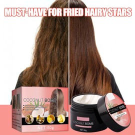 Coconut Bomb Hair Mask, Coconut Bomb Nourishing Hair Mask, Moisture Hair Mask, Coconut Moisture Hair Mask, Repair Dry Damaged Hair, for All Hair Types, Pack of 2