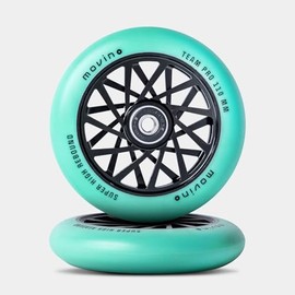 Movino Stunt Scooter Wheels Replacement Wheels Replacement Wheels Pack of 2 110 mm Aluminium Polyurethane Super High Rebound 100 kg Load Capacity Aluminium Core Spoked Mint