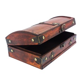 Schwäbische Albumfabrik Retro Wooden Treasure Chest Pirate Box Approx. 25 x 15 x 9 cm