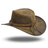 SideWinder Genuine Leather Western Style Wide Brim Waterproof Vintage Cowboy