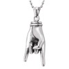 COOLSTEELANDBEYOND Punk Rock Roll, Steel Mens Womens Hand Pendant Necklace,