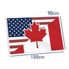 America Canada Friendship Flag,3x5 FT American USA US Flag,36x60 Inch