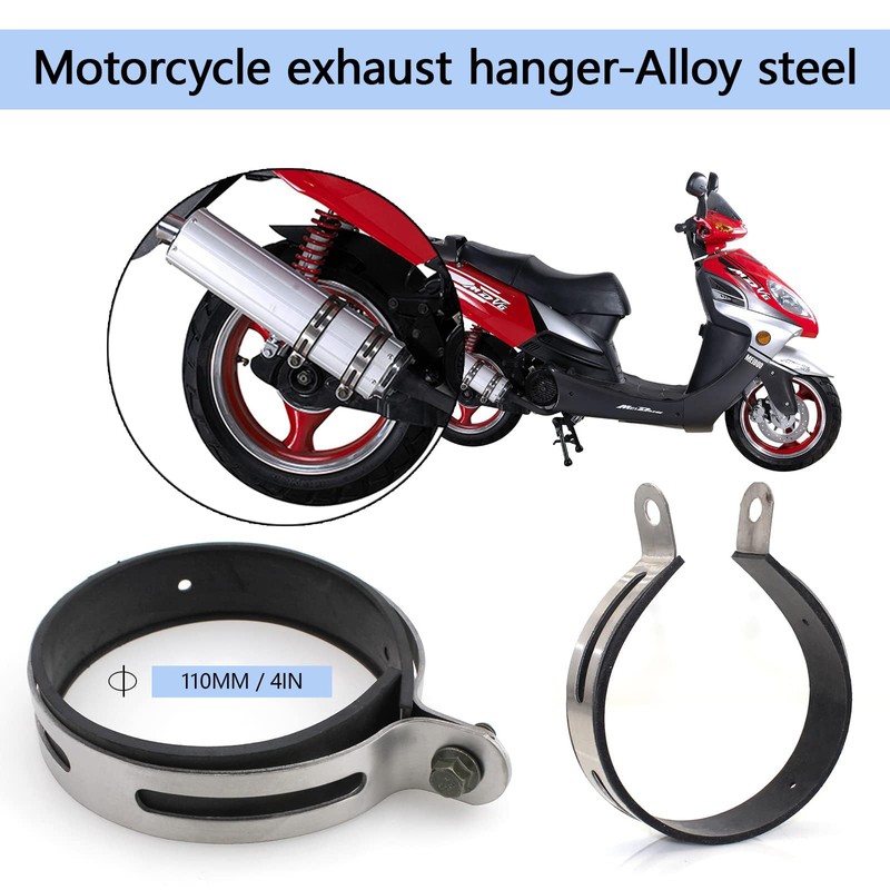 Minho Universal Motorcycle Exhaust Clamps in Alloy steel Material,1 Piece