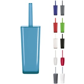 KW "Easy" Enlcosed Plastic Toilet Brush and Holder (Turquoise)