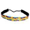 Sleeve Scrunchies Girls Tie Dye Softball Headband, No Slip, Yellow