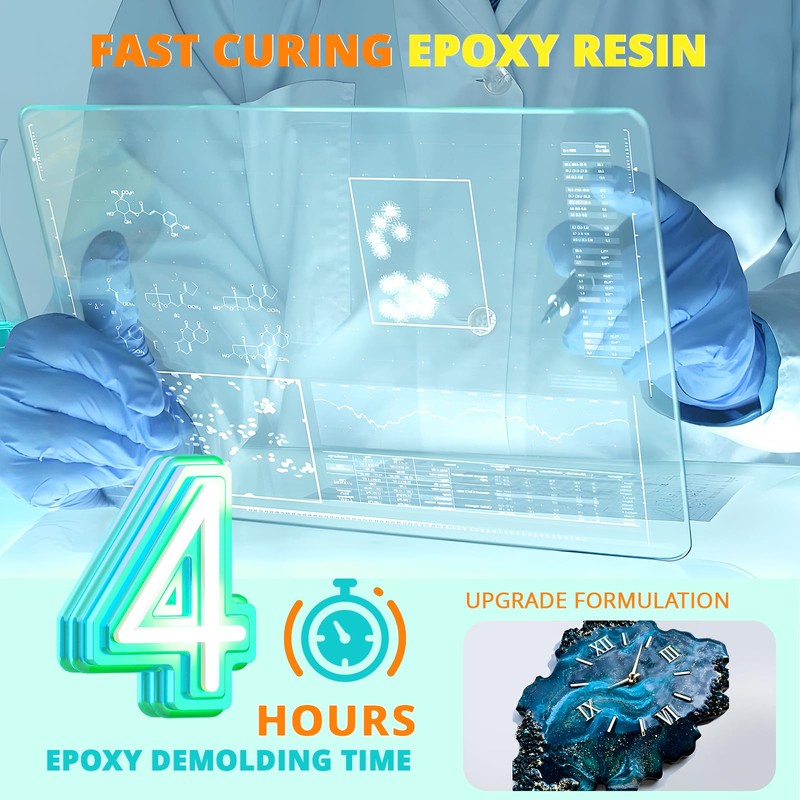 Epoxy Resin Kit - 1 Gallon Fast Cure Epoxy Resin,