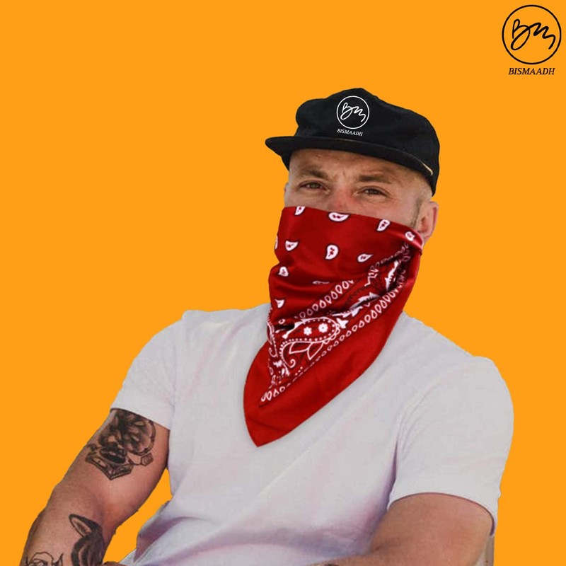 3Pcs Bandanas Face Mask 100% Cotton Paisley Print Head Wrap