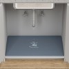Under Sink Mat, 25" x 22" Silicone Kitchen Cabinet Tray,