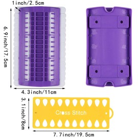 Embroidery Floss Organizer, BENBO Plastic Foam 30 Positions Thread Organizers Cross Stitch Embroidery Kit Tool with 4 Pcs 20 Positions Thread Project Cards, Embroidery Needlework Project Thread Holder
