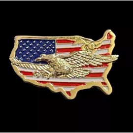 Hat Pin Patriotic American Bald Eagle Gold Color NEW (P50-4)