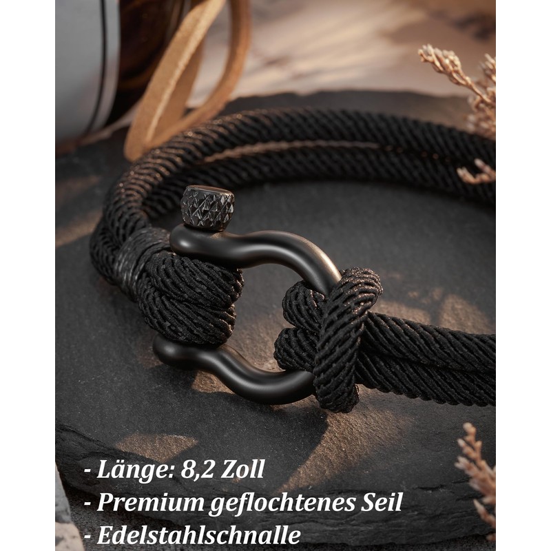 Happy 12th/13th/16th/18th Birthday Boys Braided Rope Bracelets with Saying Card,