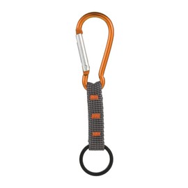 Aluminum D Ring Carabiners Clip with Strap D Shape Spring Loaded Gate Small Keychain Outdoor Camping Mini Lock Snap Hooks Spring Link Key Chain Durable