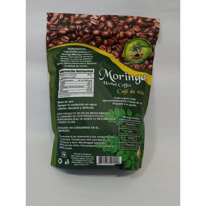 Mr. Botanic Moringa Herbal Coffee/ Moringa Cafe Herbal Vida 4n1