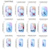 Summer Press on Nails Medium Square Fake Nails Blue False