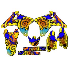 Senge Graphics Inc 2005-2006 RMZ 450 ZANY Yellow Senge Graphics Kit Compatible with Suzuki - Base Kit, 18/21