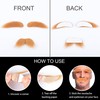 Koonfan Cosplay Orange Fake Mustache and Eyebrow Set for Adult