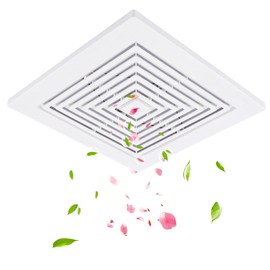 EAGLEGGO S97011723 Bathroom Ceiling Fan Grille with Springs for Square Ceiling or Wall-Mount Exhaust Fan Replacement Vent Cover Fits Models 663 670 671 675 688 689 Ventilation Fan (9-1/4" x 9")