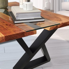 SAEZEPHYRS 16 Inch Bench Legs Metal Table Legs Coffee Table Legs Heavy Duty Furniture Legs End Table Legs, Set of 2, Black