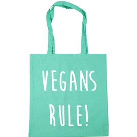 Hippowarehouse Vegans rule Tote Shopping Gym Beach Bag 42cm x38cm, 10 litres