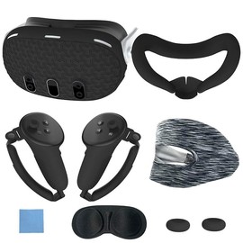 diamondo 7pcs Accessories Set Controller Grips Face Cover Anti-Scratch VR Protective Cover VR Headset Cover Controller Grips Cover Anti-Fall for Meta/Oculus Quest 3