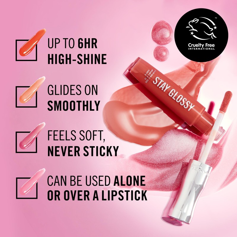 Rimmel Stay Glossy Lip Gloss - Non-Sticky and Lightweight Formula