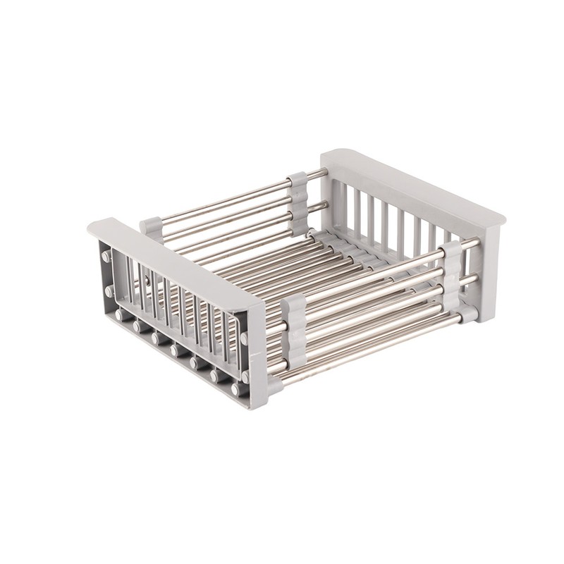 Expandable Sink Drainer Retractable Drain Rack Sink Organizer for Dishes