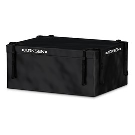 ARKSEN Roof Top Luggage Storage Bag for 43" x 39" Roof Baskets Waterproof 14.5 Cubic Feet (41.73" L x 33.07" W x 18.11" H) with 8 Straps Anti-Slip Mat 4 Door Hooks for All Vehicles with/Without Rack