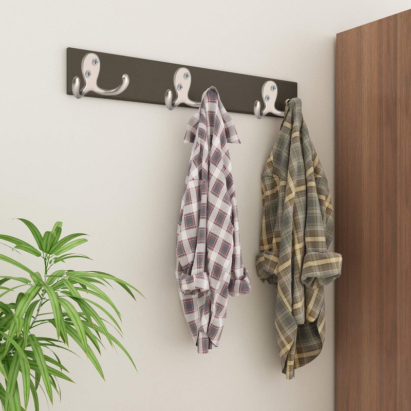 IBosins 10 Pack Heavy Duty Double Prong Coat Hooks Wall