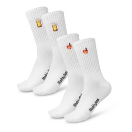 Made by Nami Novelty Drink Socks for Men and Women Comfortable Cotton Beer Socks & Aperol Spritz Embroidered Design (US, Numeric, 9, 12.5, Regular, Regular, Set)