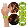 6 Pulsera Luz Led Luminosa Verde Boda Fiesta Evento Conciert