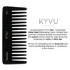 KYVU B22 Black Wide-Tooth Detangling Comb for Curly & Thick