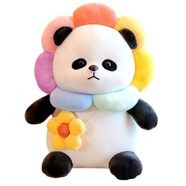 Cute Panda Chair Cushion Comfortable Hand Feel Lovely Sunflower Cushion Panda Plush Toy for Bedroom 35cm / 14in