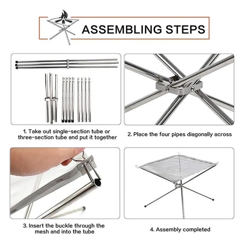 Folding Campfire Stand Portable Folding Fire Pit Portable Fire Pit