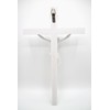 Vittoria Collection 16" Wall Crucifix Cross Jesus White Stone Corpus