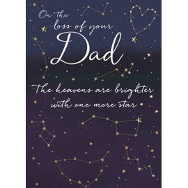 On The Loss Of Your Dad Gold Foiled Sympathy Greeting Card Just To Say Cards JT231