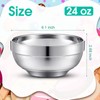 Funnymoom 8 Pack 24 oz Stainless Steel Bowls Double Walled