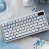 SUEHIODHY PBT Keycaps, Minimalist Blue Keycaps Set, 136 Keys Cherry