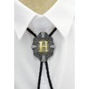 KECOL Mens Initial Letter Bolo Tie Western Cowboy Aalphabet A