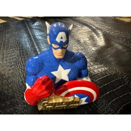Stars Jars NRFB 1998 CAPTAIN AMERICA - STAR JARS CERAMIC BANK - RETIRED (S9)