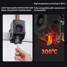 0.4MM Integrated Hardened Steel Nozzles for Anycubic Kobra3 Max Quick-Swap High Flow High Speed Throat 3D Printer Parts (1Pack 0.4MM Hardened Steel Nozzles)