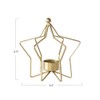 Creative Co-Op Metal Star Shaped Tealight Holder, Gold Finish