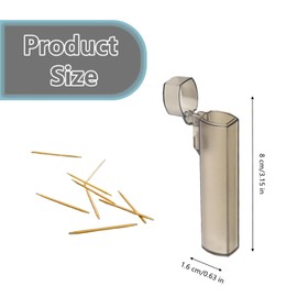 Majhoxka 6 Pcs Toothpick Dispenser Portable Plastic Travel Toothpick Holder Case for Outdoor Activities