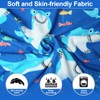 BITOYO Bath Poncho with Hood, Extra Large Towel Kids Microfibre